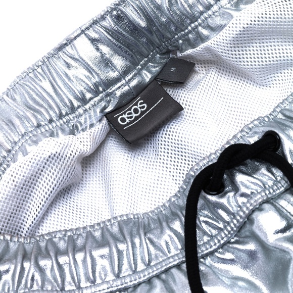 Super cute metallic silver swim shorts - Picture 4 of 5